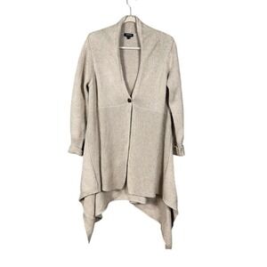 Worth Womens Cashmere Cotton Cozy Knit Slouchy Duster Cardigan Large Oversized